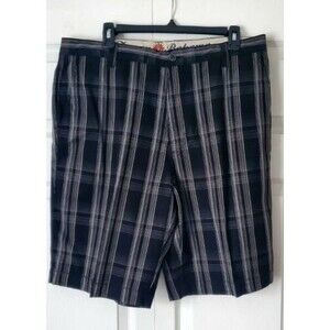 Tommy Bahama Mens Casual Flat Front Silk/Cotton Plaid Chino Plaid Short Size 35